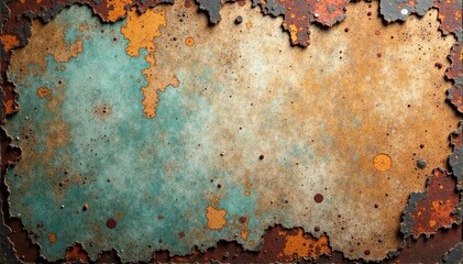 Rustic and weathered oxide grunge background with peeling paint and gritty texture,  chipped,  patina