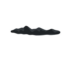 Pile of asphalt vector illustration. Construction materials. Black asphalt vector texture. Dark concrete gravel.