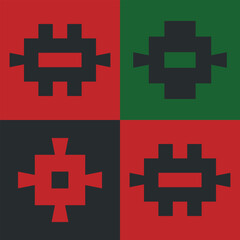 Geometric Pattern. Figures of different shapes. Tribal form. Flowers. Geometric creative design. Beautiful textures. Colorful art. Modern graphic poster. Retro color. Vector illustration