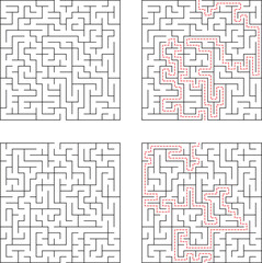 Complex Maze Puzzles Solutions, Paths, and Brain Teasers