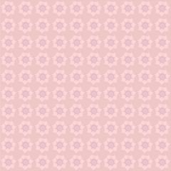 Vector seamless pattern with pink flowers