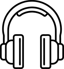 Headphone icon on white background.