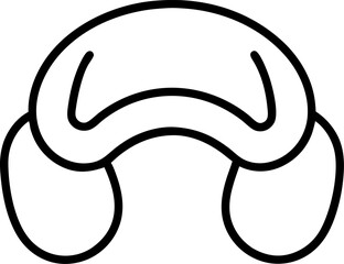 Travel pillow icon on white background