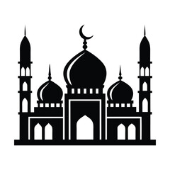 Mosque vector silhouette