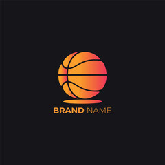 Fototapeta premium Basketball Logo Design Drawing basketball icon