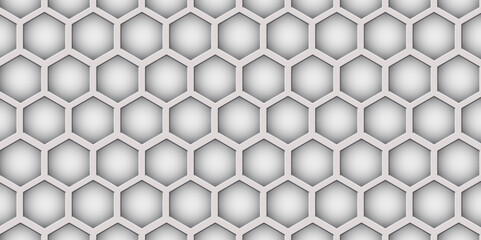 Naklejka premium Abstract background of hexagon. Metallic honeycomb structure background.