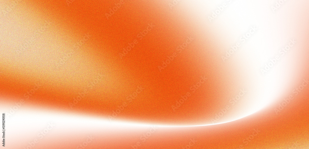 Poster Abstract transparent orange curve with gradient.