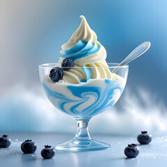 ice cream with berries