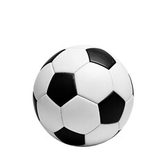 Fototapeta premium Soccer Ball with Classic Black and White Pattern High Quality Isolated Photo Sport Equipment