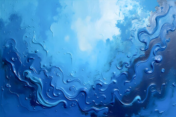 Fototapeta premium abstract blue watercolor painting texture background