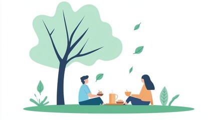 Friendship Friends enjoying a picnic in the park, bonding over shared food and stories.