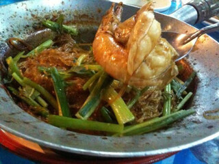 Baked Prawn with Glass Noodles In pot 