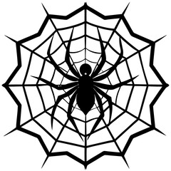 Obraz premium Giant spider in its web