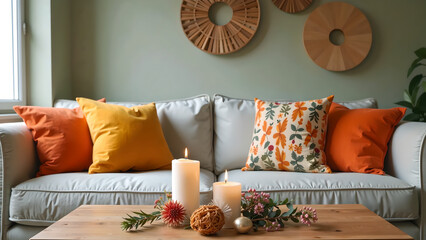 modern living room with sofa