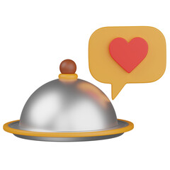 3d render Favorite food icon