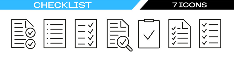 checklist icon. checklist icon set