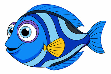 vector illustration of a cartoon fish