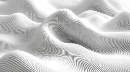 Abstract wavy white forms