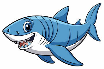 vector illustration of a cartoon fish