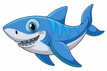 vector illustration of a cartoon fish