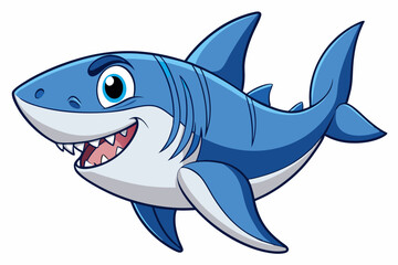 vector illustration of a cartoon fish
