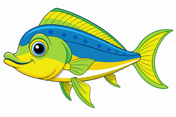 vector illustration of a cartoon fish
