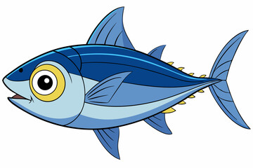 vector illustration of a cartoon fish