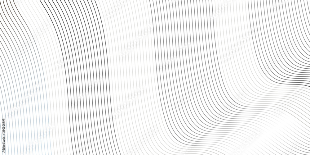Poster curve wave seamless pattern line texture. abstract white and gray vector wave elegant striped diagon