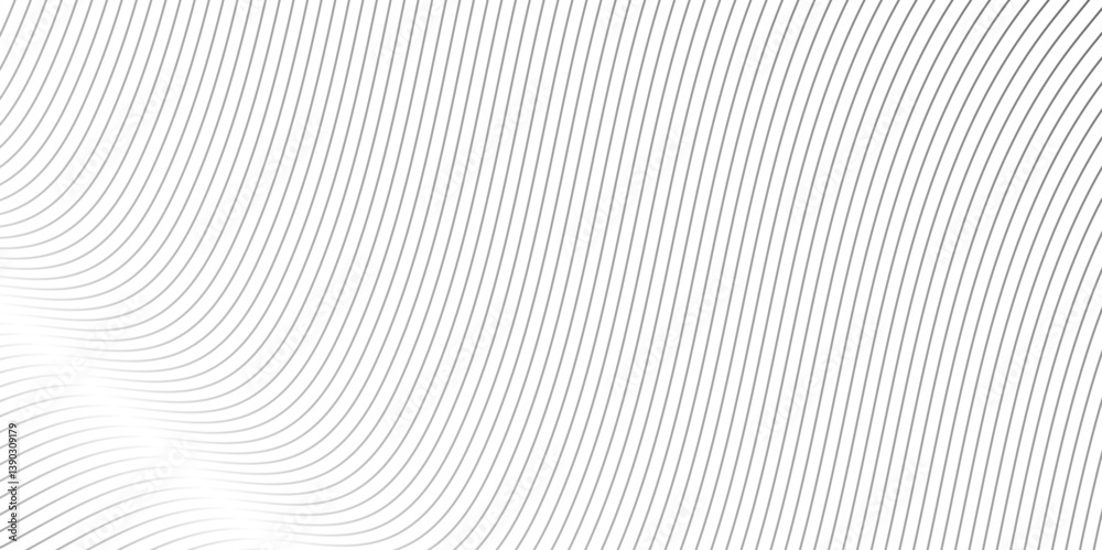 Poster curve wave seamless pattern line texture. abstract white and gray vector wave elegant striped diagon