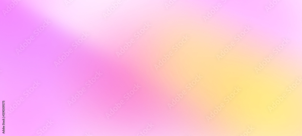 Poster Abstract transparent gradient background in pink and yellow.