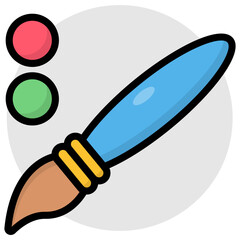 A perfect design icon of artbrush 