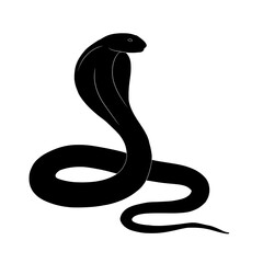 Fototapeta premium Silhouette of a Cobra Snake Vector Illustration