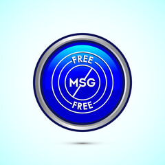 Obraz premium MSG free icon design illustration, Msg label sign for web and app. Blue color round button design