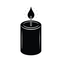 Candle vector silhouette