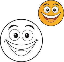 A bright yellow face with a huge open smile, showing teeth and radiating joy, excitement, or happiness—perfect for expressing pure positivity and cheerful vibes! 😊