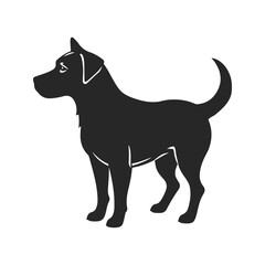 Detailed image of a dog with an expressive look. Suitable for branding, logos and design. pet emblem, dog illustration, dog portrait, guard dog