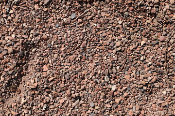 red gravel as a background