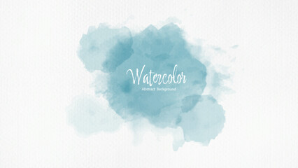 Green watercolor brush strokes on textured paper background vector.