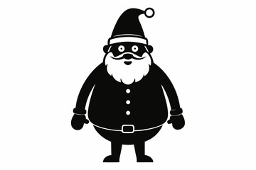 Christmas Santa sihouette black vector