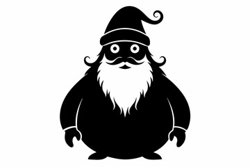 Christmas Santa sihouette black vector