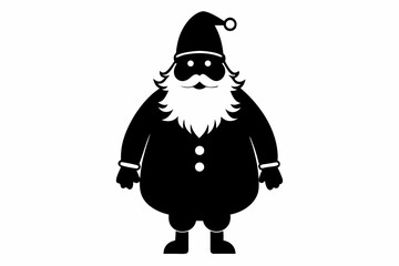 Christmas Santa sihouette black vector