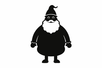 Christmas Santa sihouette black vector