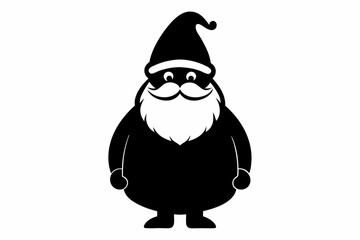 Christmas Santa sihouette black vector
