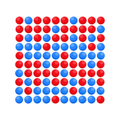 Heterogeneous mixture and Homogeneous mixture. Chemistry experiment. Scientific design. Vector illustration