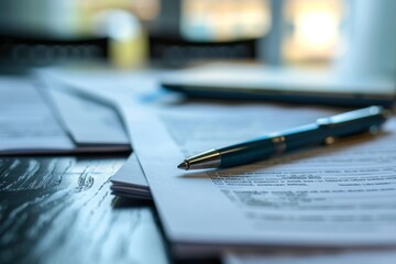 Close up of legal documents with highlighted sections on new business rules