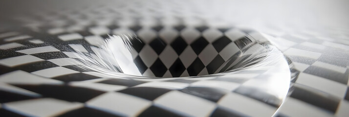 Water Flows into Checkered Vortex