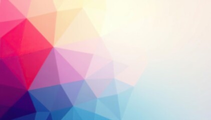 Modern gradient poster background with geometric prism shapes in minimalist style, ideal for social media, cover, banner, flyer design,  background,  flyer