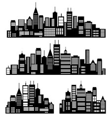 Obraz premium City skylines forming modern urban landscape