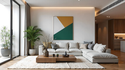 modern living room with sofa