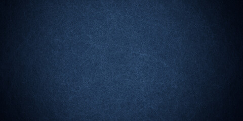 Fototapeta premium Dark blue background texture with black vignette in old vintage grunge textured border design, dark elegant teal color wall with light